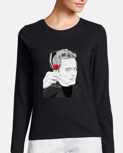 Tee-shirt dean aime vin rouge - m / l  femme 