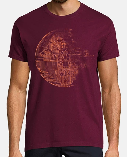 Tee-shirt Death star orange