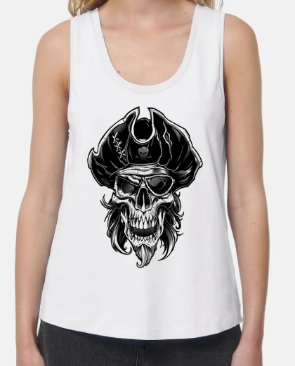Tee-shirt Débardeur Femme - Pirate skull
