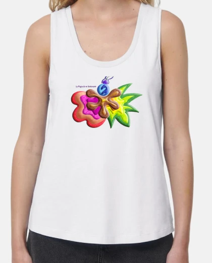 Tee-shirt débardeur femme éclat de couleur