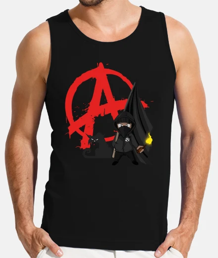 Tee-shirt Débardeur Homme - Anarchie Black Bloc Cat