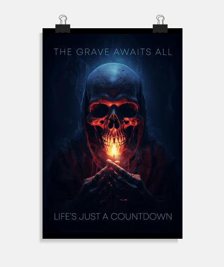 Poster decorazione della stanza con poster di scheletro guerriero life coach