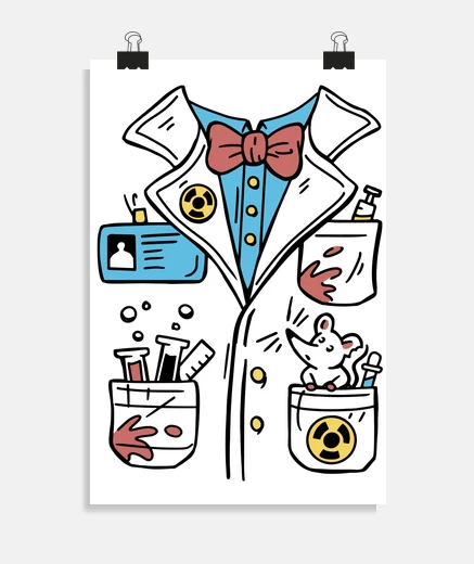 Poster decorazione fun di poster per outfit da chimico scientifico