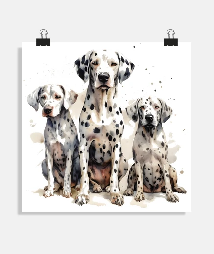 Poster decorazione poster per cani della famiglia dalmata dalmata