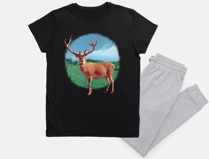 Pajama deer in nature prince great king night sleep