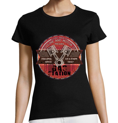 Camiseta Mujer Manga Corta Gasoline and motor oil laTostadora - latostadora.com - Modalova