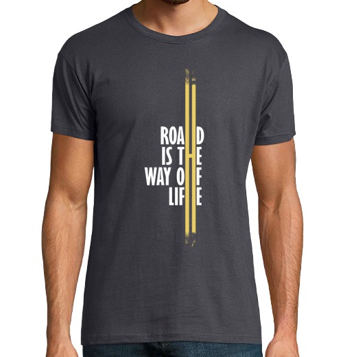 T-Shirt Uomo Manica Corta La Strada è La Via Della Vita