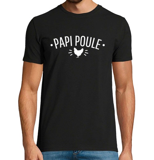 Camiseta Hombre Manga Corta abuelo gallina idea de regalo navidad humor familia laTostadora