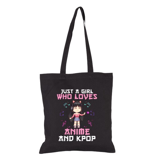 Bolsa De Tela solo una chica que ama el anime k pop m laTostadora