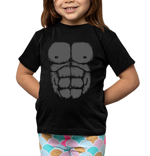 T-shirt bambino manica corta muscolo della scimmia della scimmia del