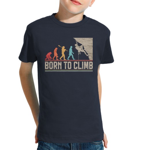 T-shirt bambino manica corta Born to Climb Arrampicata Climbing