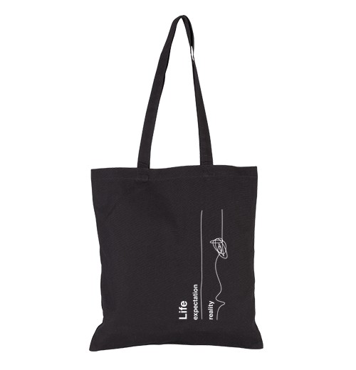 Bolsa De Tela Bolsa Espectativa vs Realidad Negra laTostadora