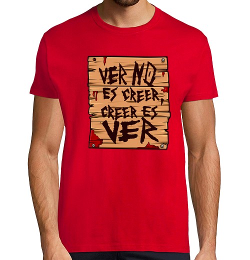 T-Shirt Uomo Manica Corta T-Shirt Con La Frase Canale, Vedere Non è Credere, Credere è Vedere-image