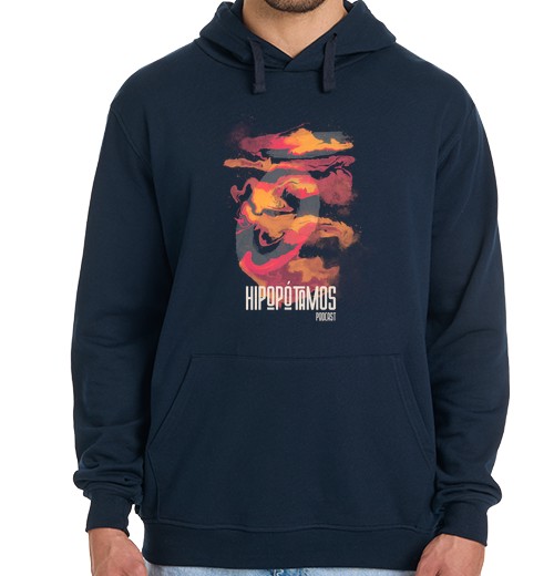 Felpa Uomo Con Cappuccio Felpa Con Cappuccio Unisex Hippo Art - Colori Scuri