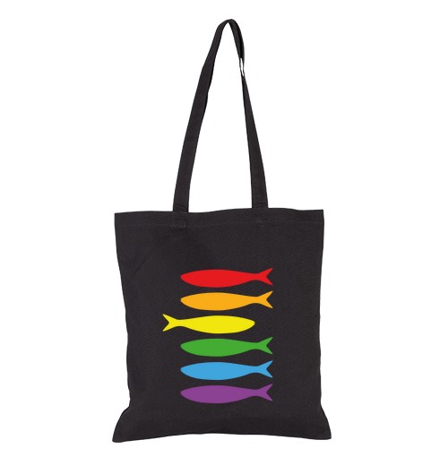 Bolsa De Tela Les sardines LGTBI arco iris laTostadora