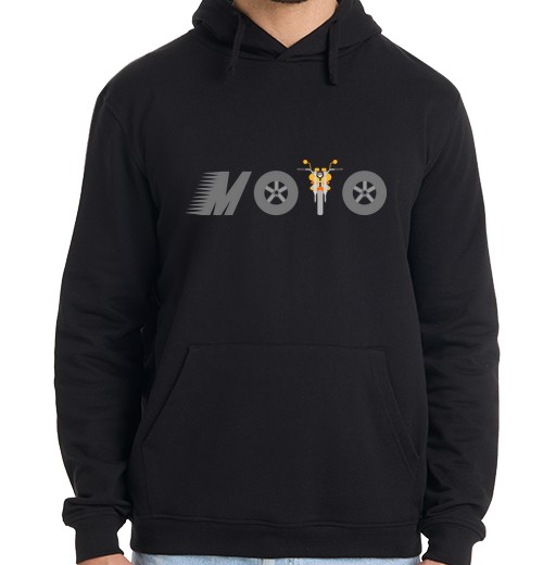 Felpa uomo con cappuccio moto - regalo motociclista