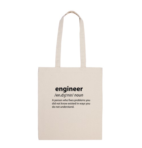 Bolsa De Tela ingeniero divertido diccionario definic laTostadora