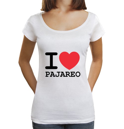 T-shirt da donna scollo amplio Loose Fit i love gli uccelli