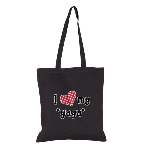 Bolsa De Tela I love my Yaya bolsa negra laTostadora
