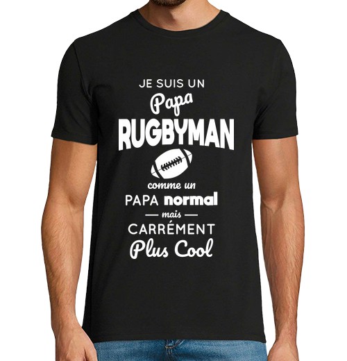 T-Shirt Uomo Manica Corta Papà Giocatore Di Rugby Trendy-image