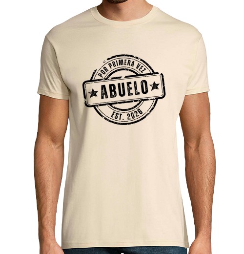 T-shirt uomo manica corta nonno per la prima volta