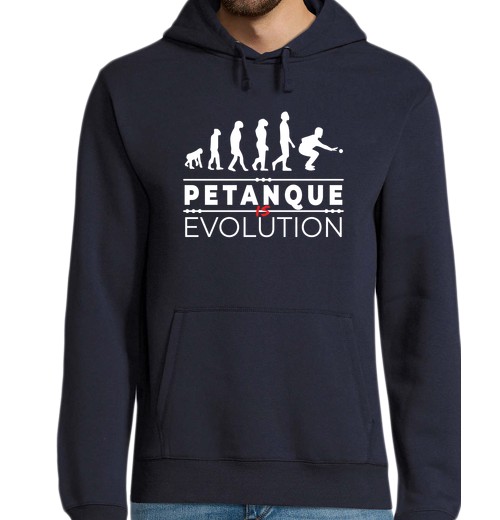 Sudadera Con Capucha Para Hombre petanca es evolución mensaje humor laTostadora