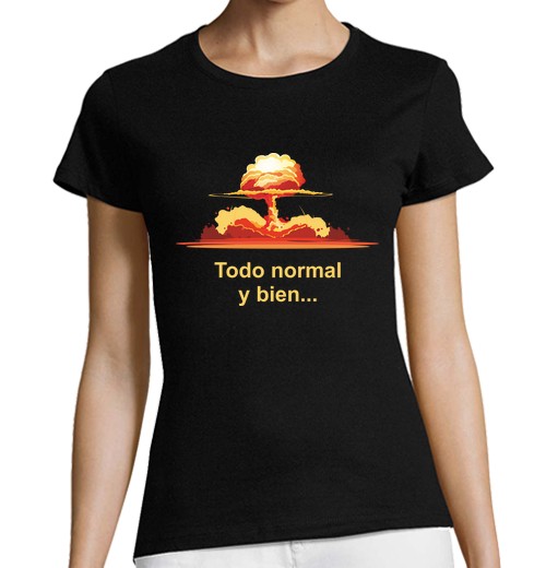 Camiseta Mujer Manga Corta Todo normal y bien... laTostadora - latostadora.com - Modalova