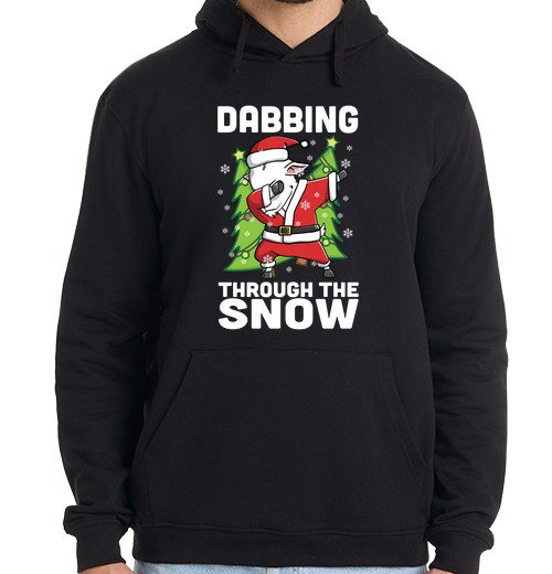 Sudadera Con Capucha Para Hombre Mascota Cabra Dab Navidad laTostadora