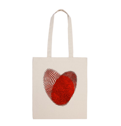 Bolsa De Tela Corazón huella laTostadora