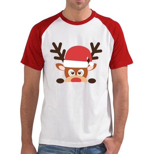Camiseta Hombre Estilo Béisbol Navidad camiseta Hombre, estilo béisbol laTostadora