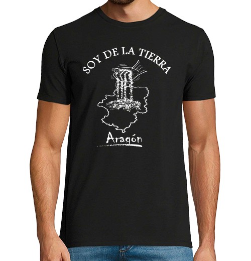Camiseta Hombre Manga Corta Aragón - Soy de la Tierra (Logo Blanco) laTostadora - latostadora.com - Modalova