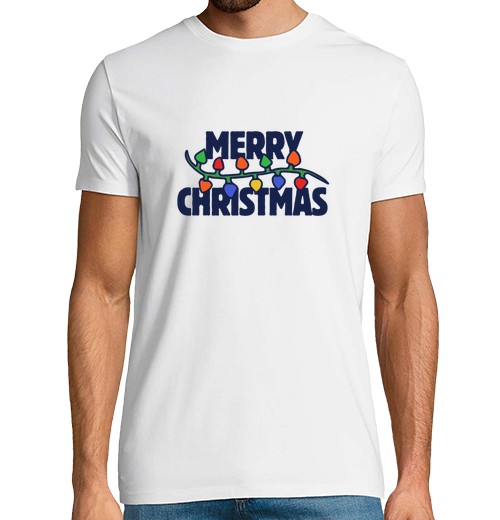 Camiseta Hombre Manga Corta Feliz Navidad laTostadora