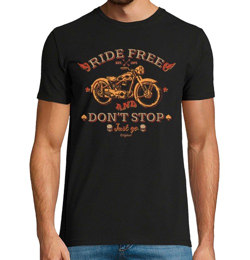 Camiseta Hombre Manga Corta Ride Free And Don't Stop laTostadora - latostadora.com - Modalova