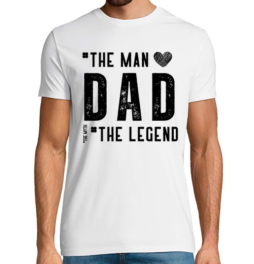 T-Shirt Uomo Manica Corta Papà L'uomo Il Mito La Leggenda - T-Shirt Festa Del Papà-image