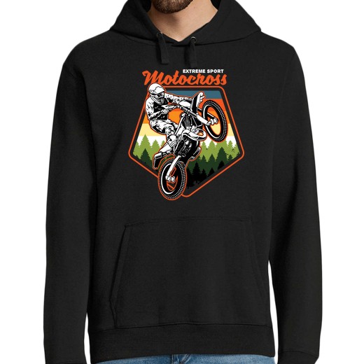 Felpa uomo con cappuccio moto sport estremo