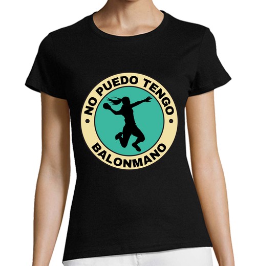 T-shirt donna taglio classico maniche corte Non posso ho un palla di mano fe men in