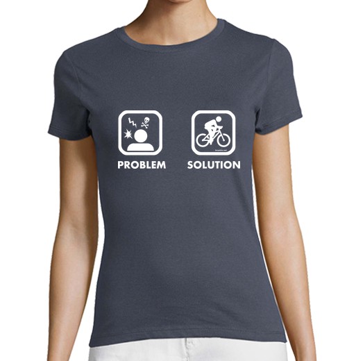 Camiseta Mujer Manga Corta Problem Solution Bike laTostadora - latostadora.com - Modalova