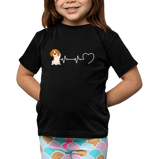 T-shirt bambino manica corta battere l39umorismo della donna beagle