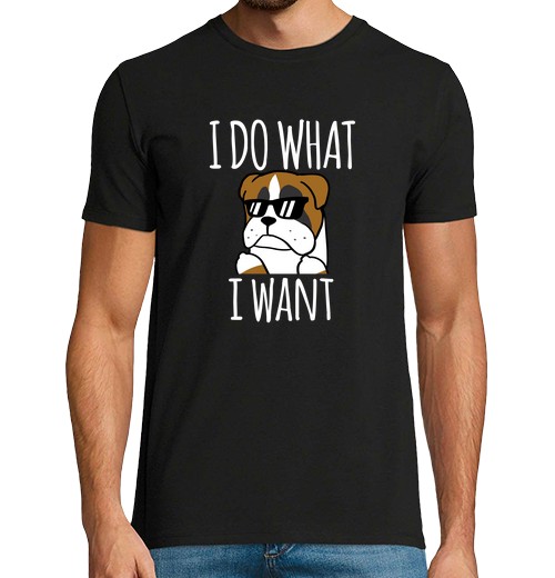 T-Shirt Uomo Manica Corta Cane Box E Io Faccio Chello Hat Voglio-image