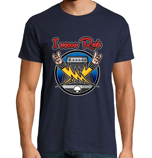 T-Shirt Uomo Manica Corta Voglio Fare Rock-image