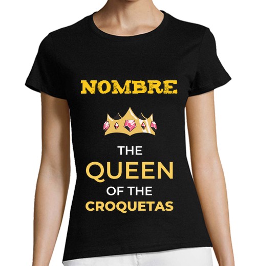 Camiseta Mujer Manga Corta The queen of the croquetas personalizable laTostadora - latostadora.com - Modalova