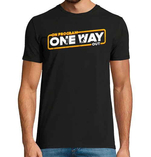 T-Shirt Uomo Manica Corta In Programma Una Via D'uscita