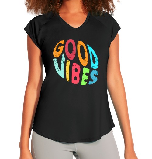Camiseta Mujer Deportiva Camiseta técnica Good Vibes negra laTostadora - latostadora.com - Modalova