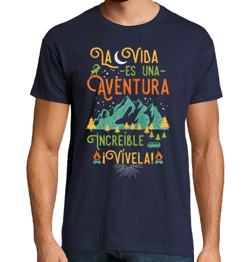 T-Shirt Uomo Manica Corta La Vita è Una Straordinaria Avventura Vivere Un'esperienza!-image