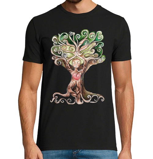 T-Shirt Uomo Manica Corta L'uomo Albero Manica Corta-image