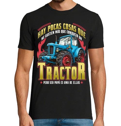 T-Shirt Uomo Manica Corta Papà Trattorista Guidare Un Trattore Padre Trattorista Nonno-image