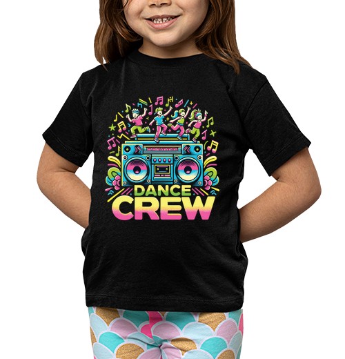 T-shirt bambino manica corta troupe di breakdance