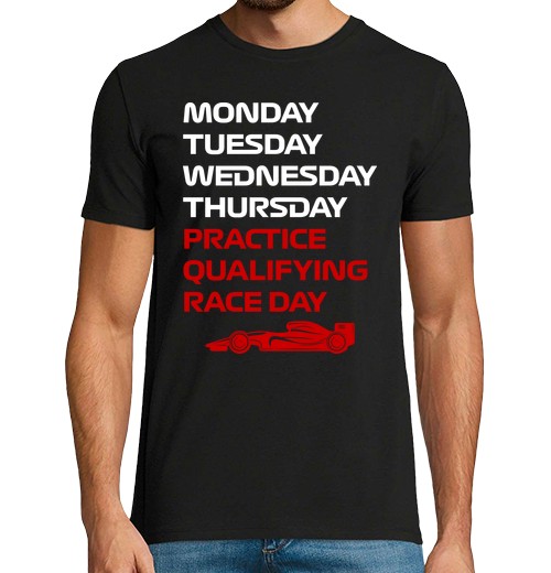 T-shirt uomo manica corta f1 settimana di prove libere day ace di