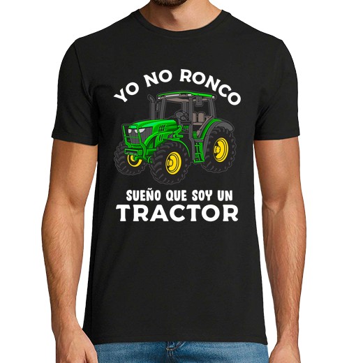 T-Shirt Uomo Manica Corta Non Russo, Sogno Che Sono Un Trattore, Un Contadino, Un Contadino, Un Umorismo.-image