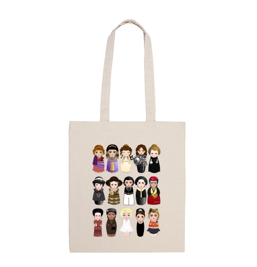 Bolsa De Tela Kokeshis Mujeres en la Historia 2.0 laTostadora